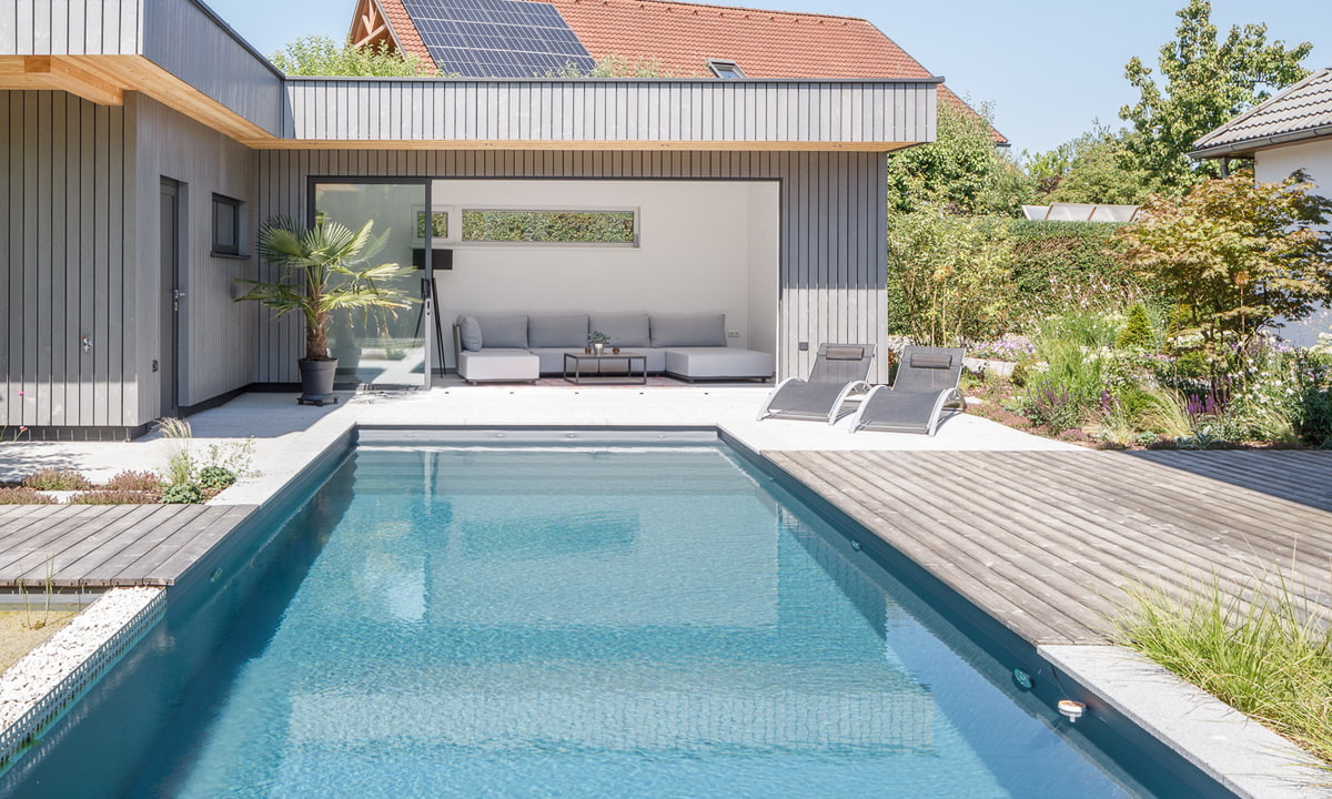 Naturpool Naturpool, Gartendesign, Palme, Bepflanzung